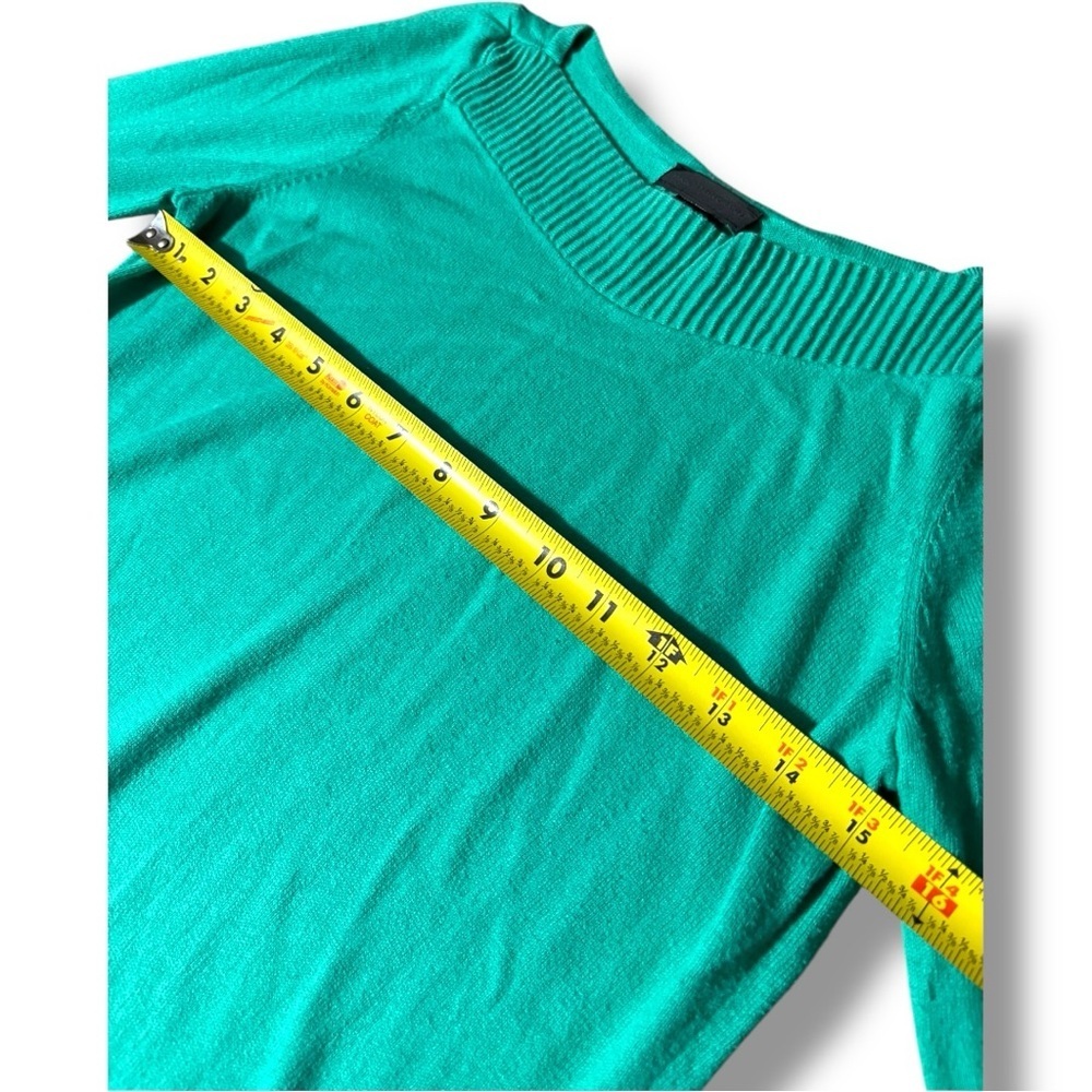 Worthington Teal Knit 3/4 Sleeve Lightweight Spring-y Sweater Top - Picture 9 of 14